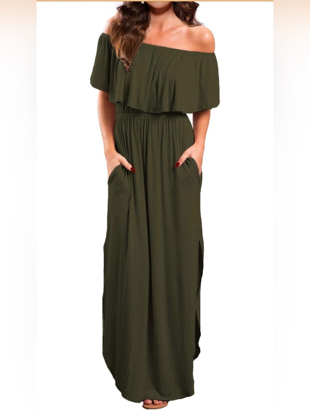 NWT Verabendi Off Shoulder Maxi Dress